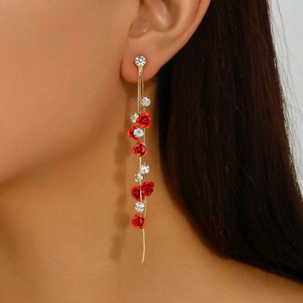 3for$20 NEW 1pair Women's European & American Style Rose, Chain & Tassel Pendant